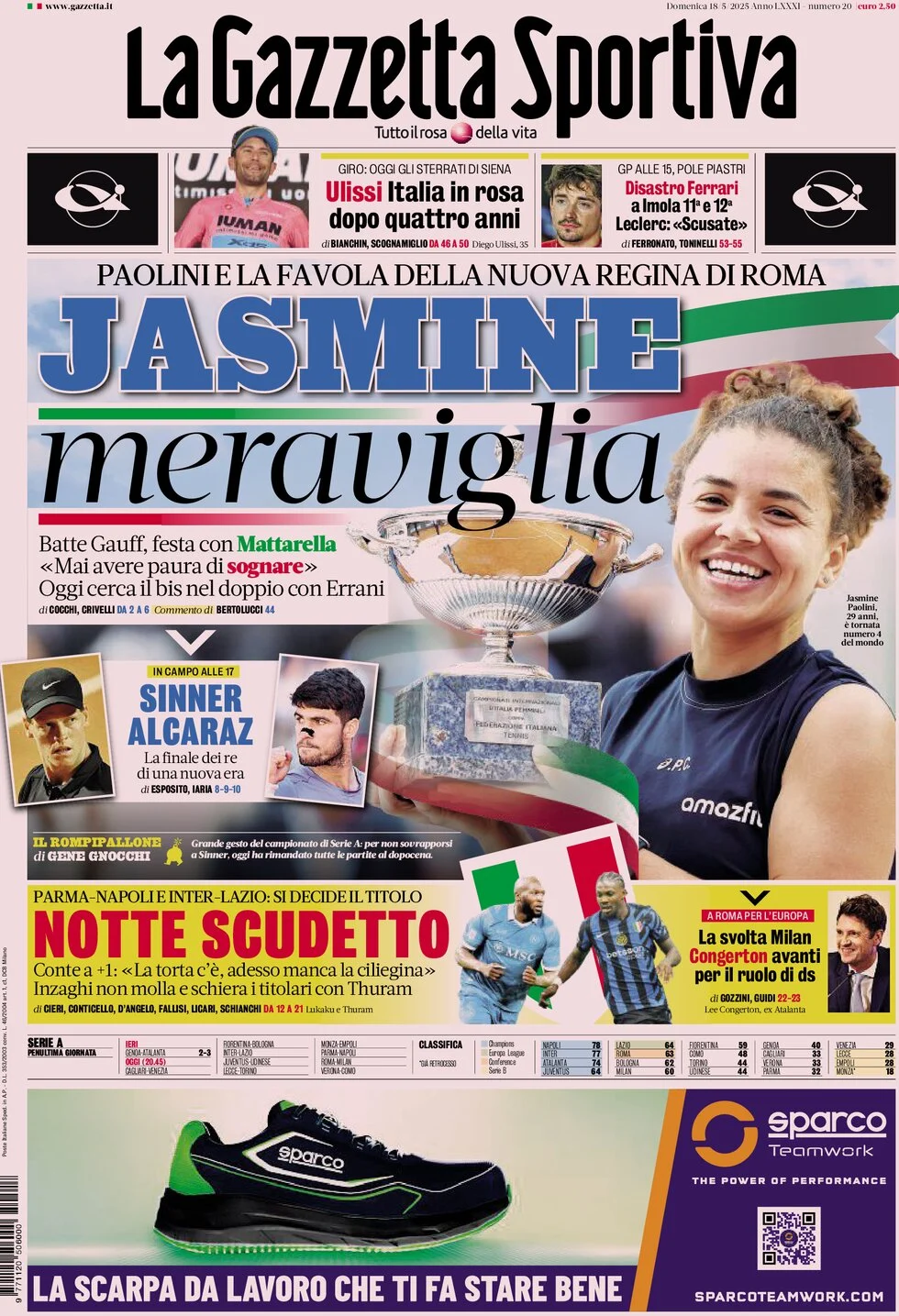 Today’s Papers: Scudetto night, Napoli and Inter judgement day 8 Today’s Papers: Scudetto night, Napoli and Inter judgement day 7