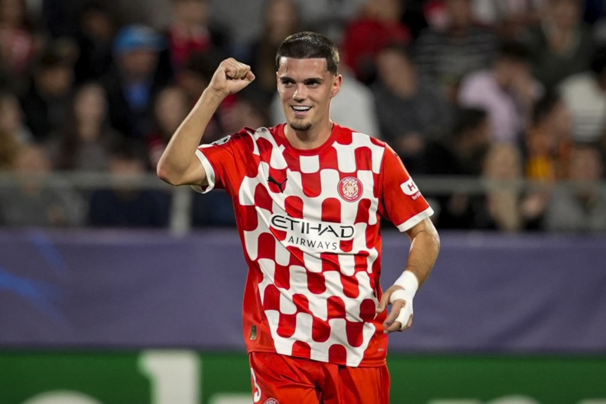 Napoli step up pursuit of La Liga starlet to beat Juventus competition 7 Napoli target Miguel Gutierrez celebrates after scoring the 1-0 goal during the Champions League soccer match between Girona FC and Slovan Bratislava, in Girona, Catalonia, Spain 22 October 2024. EPA-EFE/DAVID BORRAT