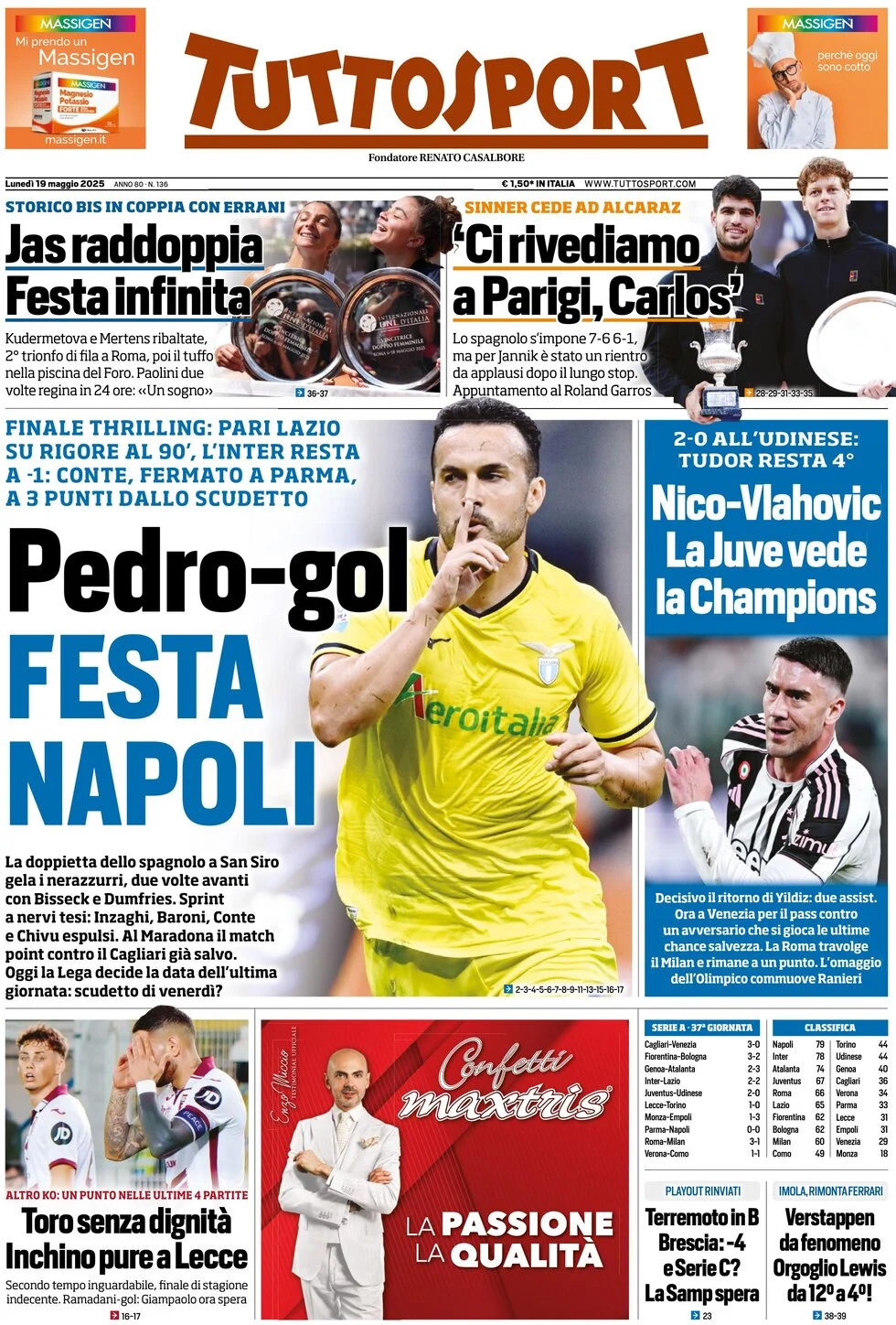 Today’s Papers: Napoli celebrate, Inter fury, Milan out 10 Today’s Papers: Napoli celebrate, Inter fury, Milan out 9