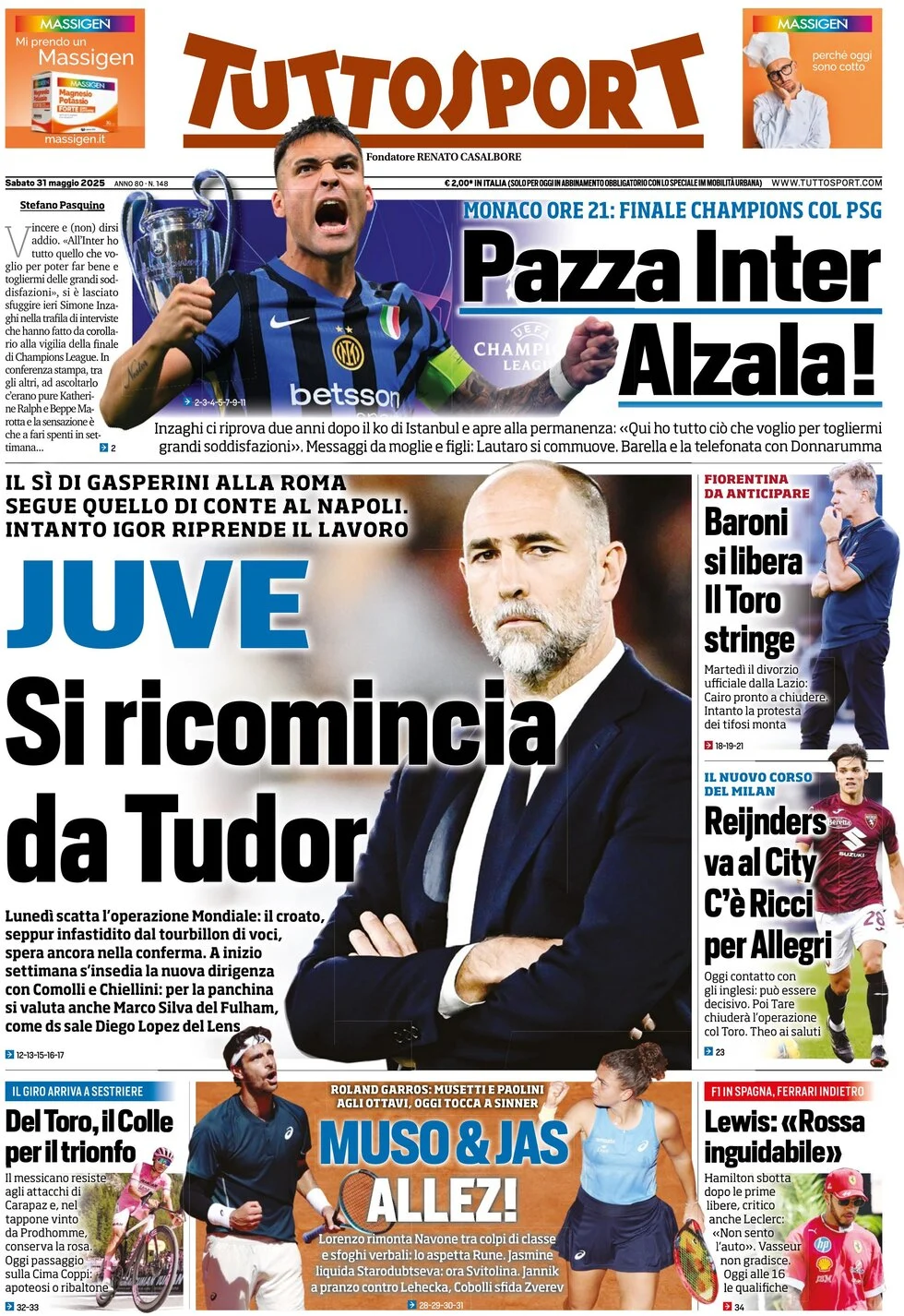 Today’s Papers: Inter Coppa Campioni dream, Gasperini to Roma 7 Today’s Papers: Inter Coppa Campioni dream, Gasperini to Roma 6