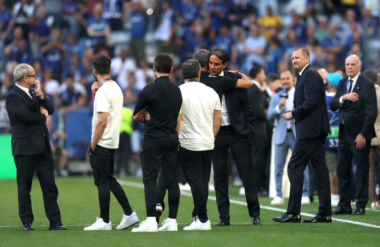 Luis Enrique: ‘PSG want to dominate’ the Coppa Campioni Final with Inter 6 MUNICH, GERMANY - MAY 31: Luis Enrique, Head Coach of Paris Saint-Germain, embraces Simone Inzaghi, Head Coach of FC Internazionale, during a pitch inspection prior to the UEFA Champions League Final 2025 between Paris Saint-Germain and FC Internazionale Milano at Munich Football Arena on May 31, 2025 in Munich, Germany. (Photo by Carl Recine/Getty Images)