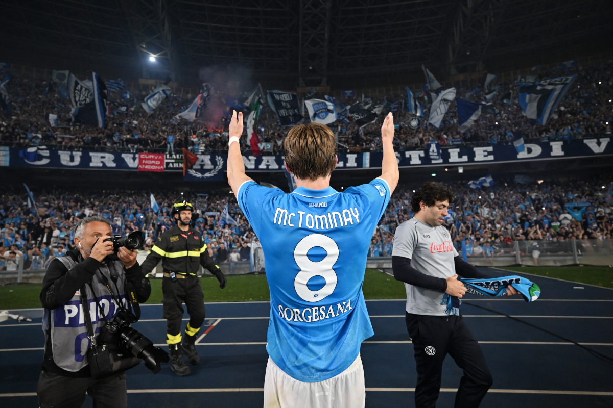 McTominay drops out of Scotland squad after 3-1 Iceland defeat 6 NAPLES, ITALY - MAY 23: Scott McTominay of Napoli acknowledges the fans as he celebrates victory following the Serie A match between Napoli and Cagliari at Stadio Diego Armando Maradona on May 23, 2025 in Naples, Italy. (Photo by Francesco Pecoraro/Getty Images)