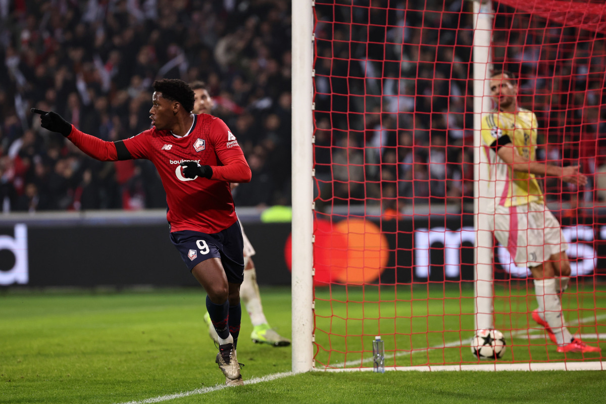 David leaves door open for Juventus and Napoli transfers 7 epa11703714 Jonathan David of Lille celebrates after scoring a goal during the UEFA Champions League league phase match between Lille OSC and Juventus FC, in Lille, France, 05 November 2024. EPA-EFE/CHRISTOPHE PETIT TESSON