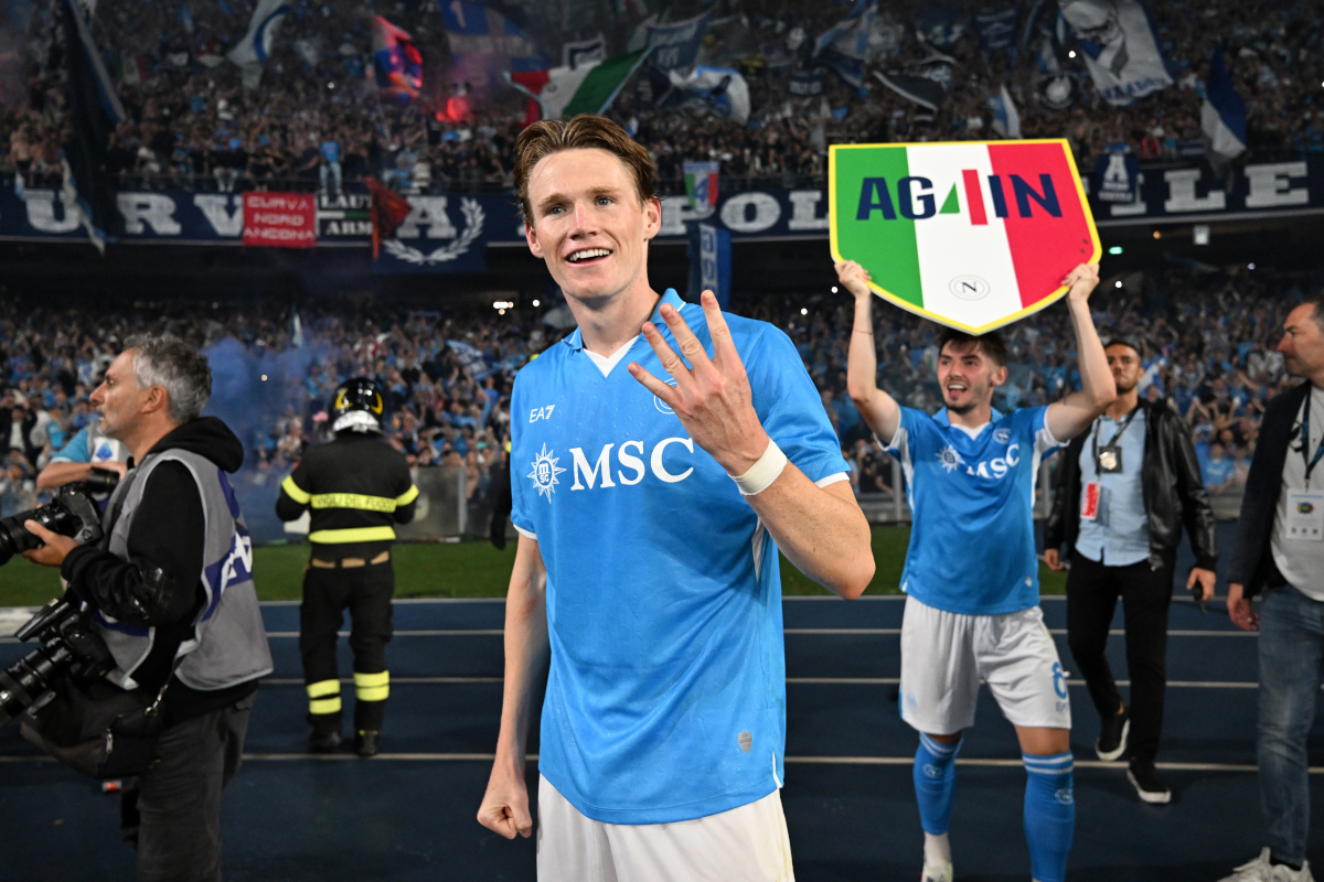 McTominay drops out of Scotland squad after 3-1 Iceland defeat 7 NAPLES, ITALY - MAY 23: Scott McTominay of Napoli celebrates victory following the Serie A match between Napoli and Cagliari at Stadio Diego Armando Maradona on May 23, 2025 in Naples, Italy. (Photo by Francesco Pecoraro/Getty Images)