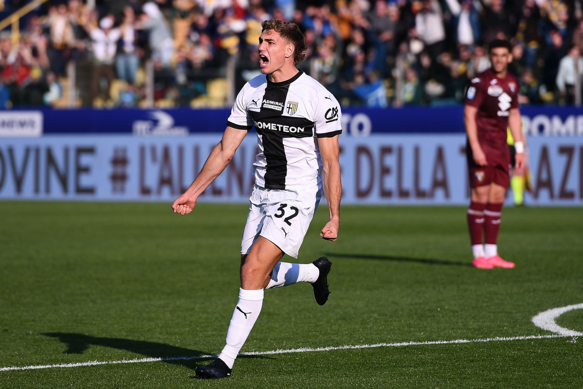 Serie A official line-ups: Parma vs. Napoli 7 PARMA, ITALY - MARCH 08: Mateo Pellegrino of Parma celebrates after scoring the 1-1 goal during the Serie A match between Parma and Torino at Stadio Ennio Tardini on March 08, 2025 in Parma, Italy. (Photo by Alessandro Sabattini/Getty Images)
