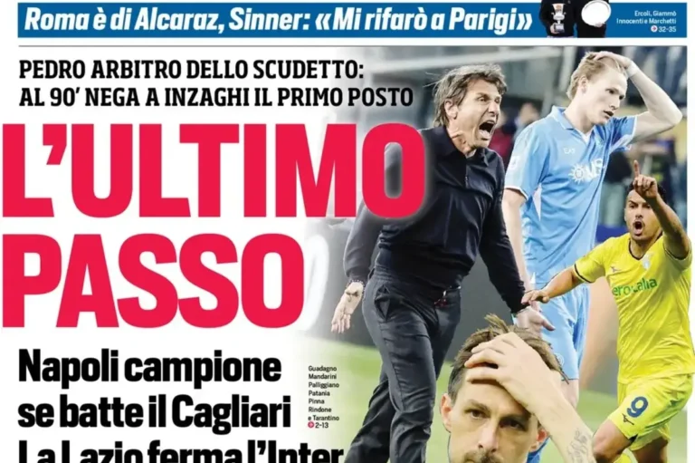Today’s Papers: Napoli celebrate, Inter fury, Milan out