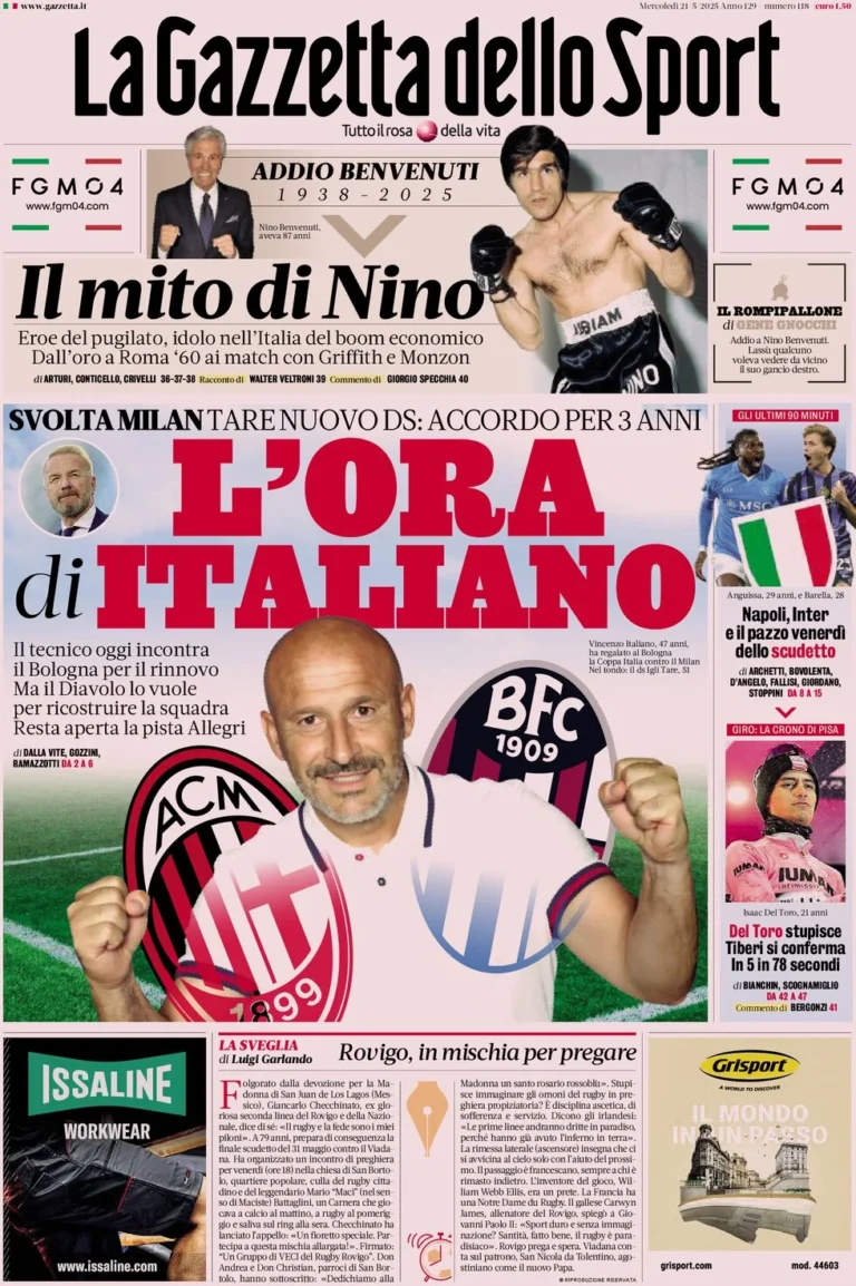 Today’s Papers – Italiano’s time at Milan, Ndoye asking price for Juventus