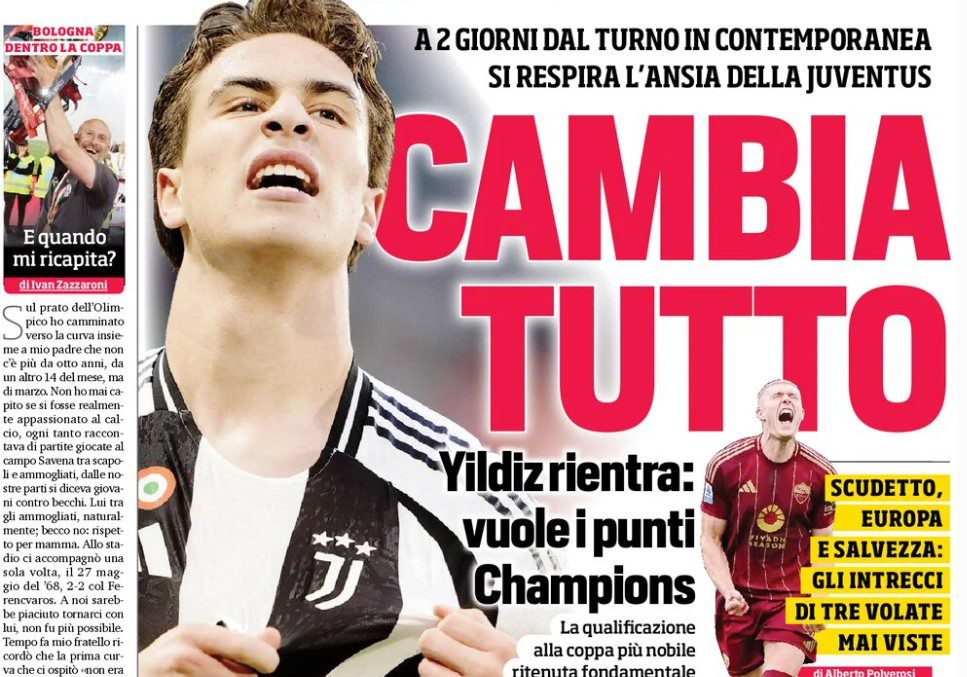 Today’s Papers – Juventus’ tension, Sarri or Italiano for Milan