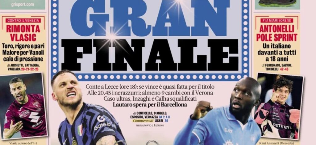 Today’s Papers – Scudetto Grand Finale, Euro shodown