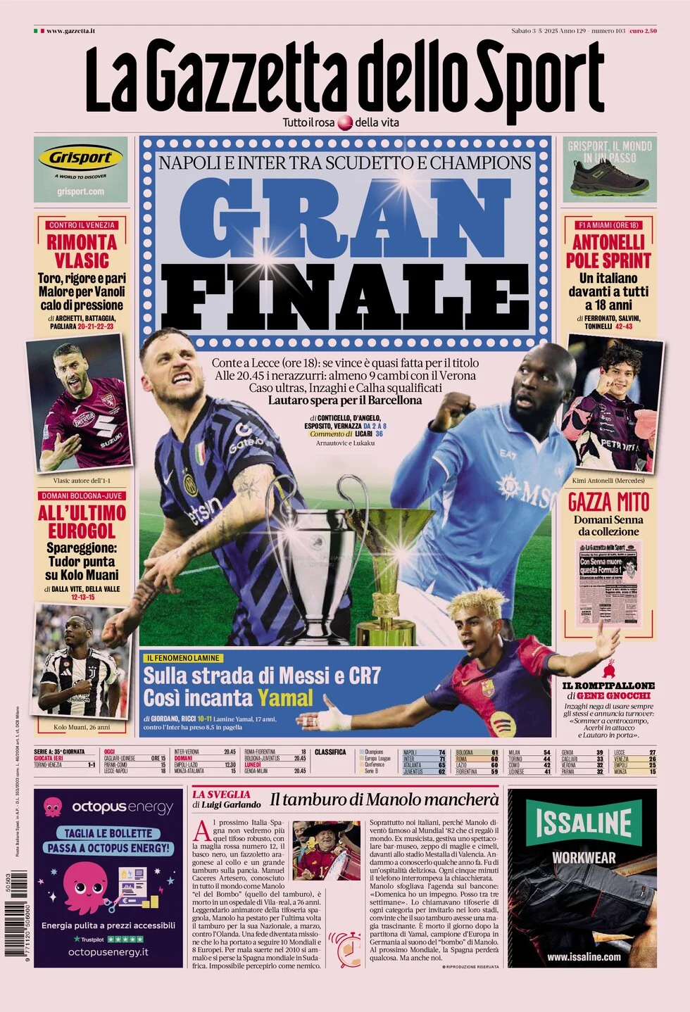 Today’s Papers – Scudetto Grand Finale, Euro shodown 8 Today’s Papers – Scudetto Grand Finale, Euro shodown 7