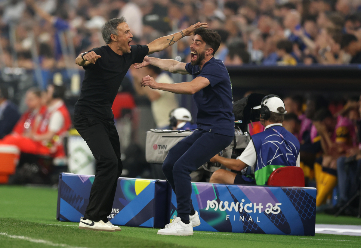 Donnarumma: ‘Luis Enrique gave PSG calm, but Italy victory is different’ 6 MUNICH, GERMANY - MAY 31: Luis Enrique, Head Coach of Paris Saint-Germain, celebrates with his backroom staff after Desire Doue of Paris Saint-Germain (not pictured) scores his team's second goal during the UEFA Champions League Final 2025 between Paris Saint-Germain and FC Internazionale Milano at Munich Football Arena on May 31, 2025 in Munich, Germany. (Photo by Carl Recine/Getty Images)