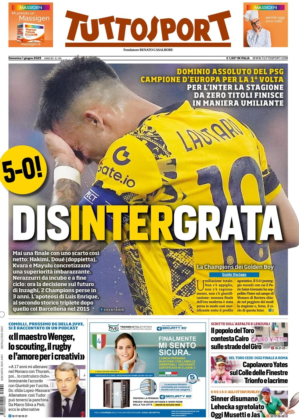 Today’s Papers – Inter disintegrated, historic defeat 7 Today’s Papers – Inter disintegrated, historic defeat 6