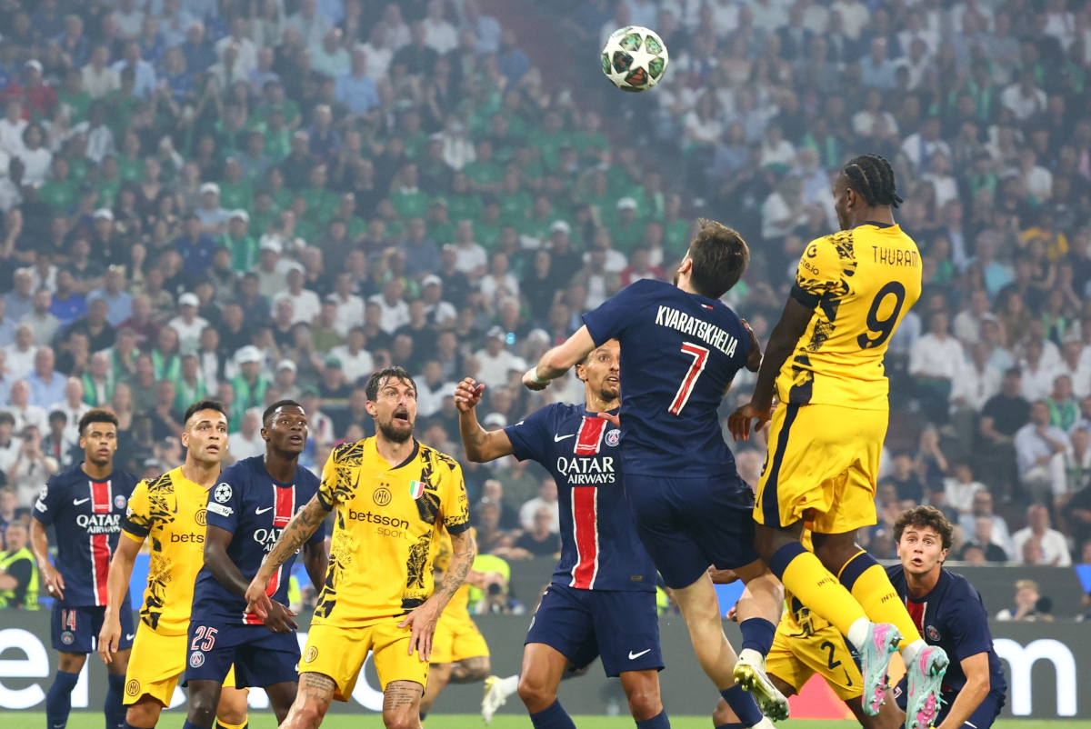 Kvaratskhelia feels Serie A winner after PSG Champions triumph 6 epa12147957 Khvicha Kvaratskhelia (2-R) of PSG and Marcus Thuram (R) of Inter in action during the UEFA Champions League final between Paris Saint-Germain and Internazionale Milano, in Munich, Germany, 31 May 2025. EPA-EFE/ANNA SZILAGYI
