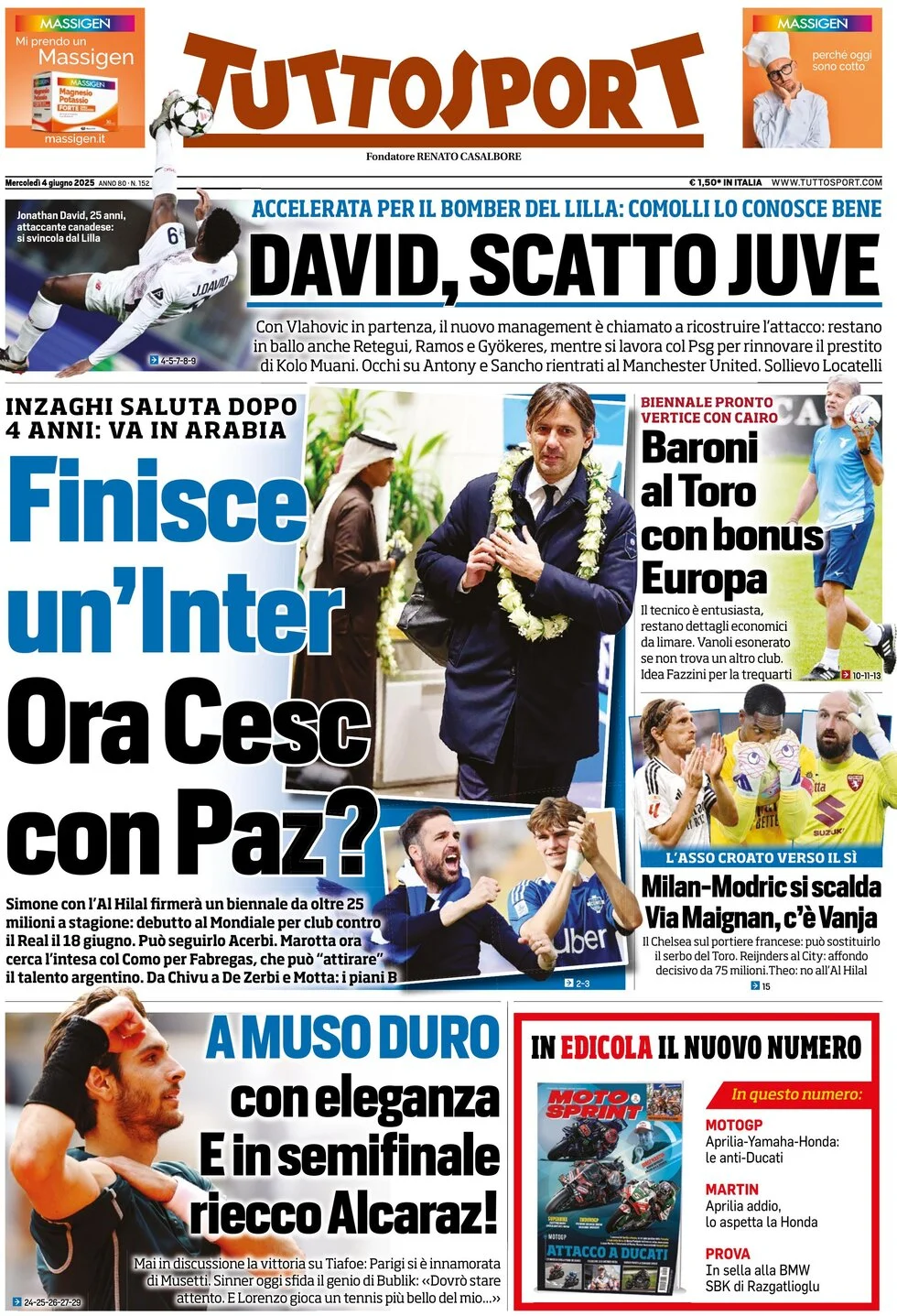 Today’s Papers – End of Inzaghi era, Modric signs for Milan 7 Today’s Papers – End of Inzaghi era, Modric signs for Milan 6