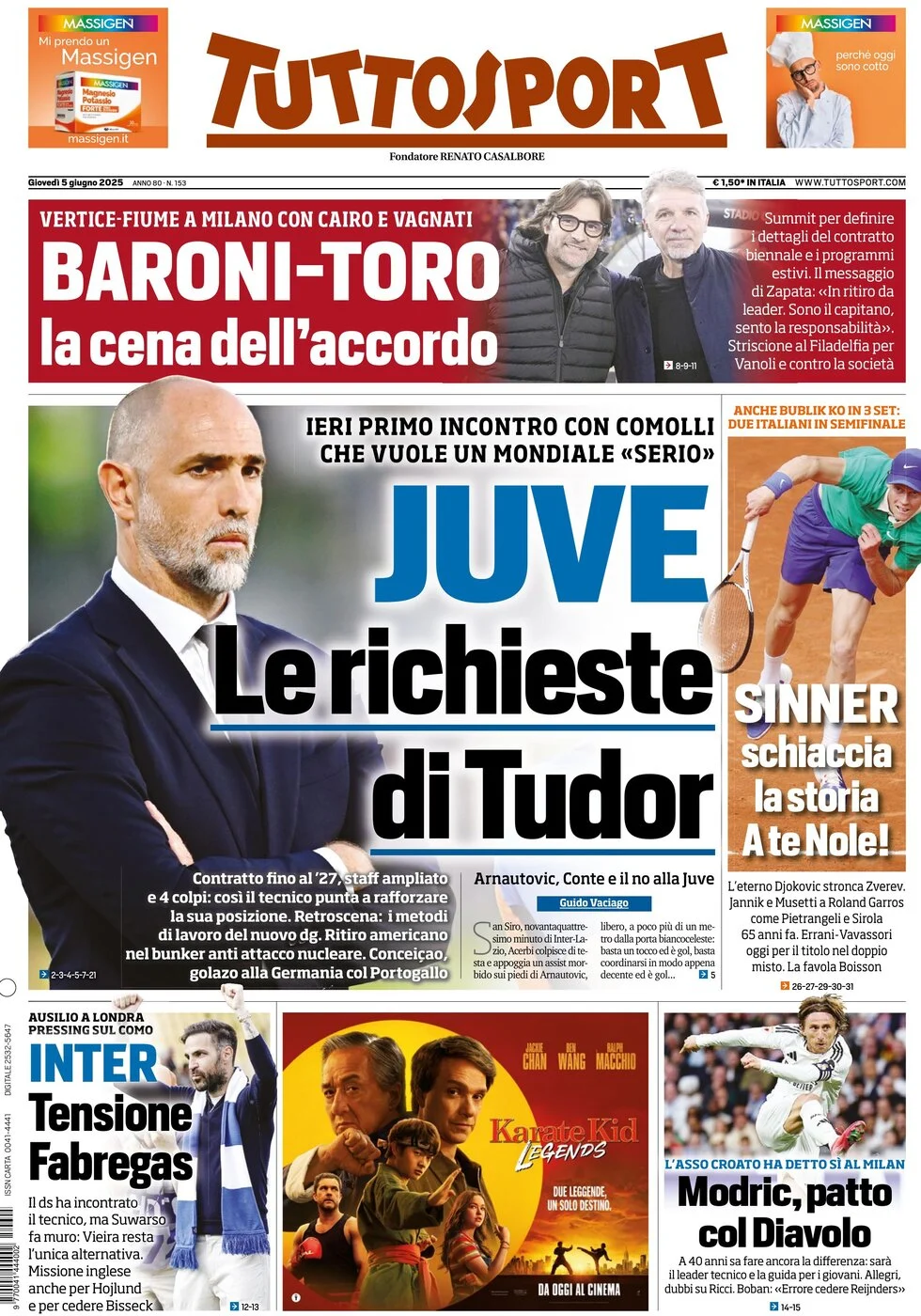 Today’s Papers – Fabrecaos, Tudor’s requests for Juventus 7 Today’s Papers – Fabrecaos, Tudor’s requests for Juventus 6