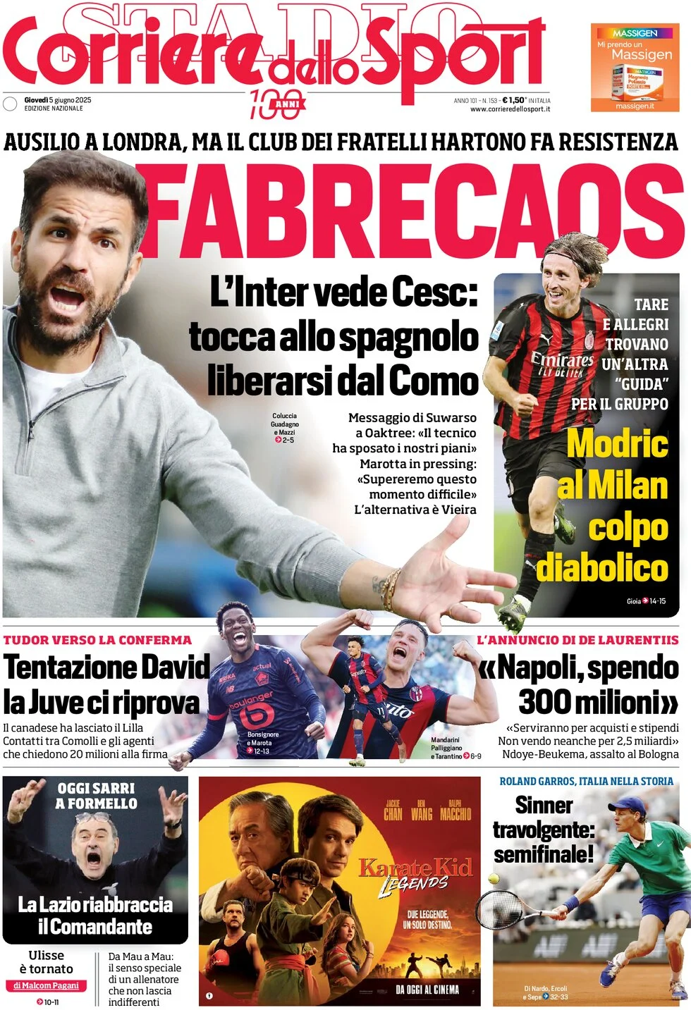 Today’s Papers – Fabrecaos, Tudor’s requests for Juventus 6 Today’s Papers – Fabrecaos, Tudor’s requests for Juventus 5