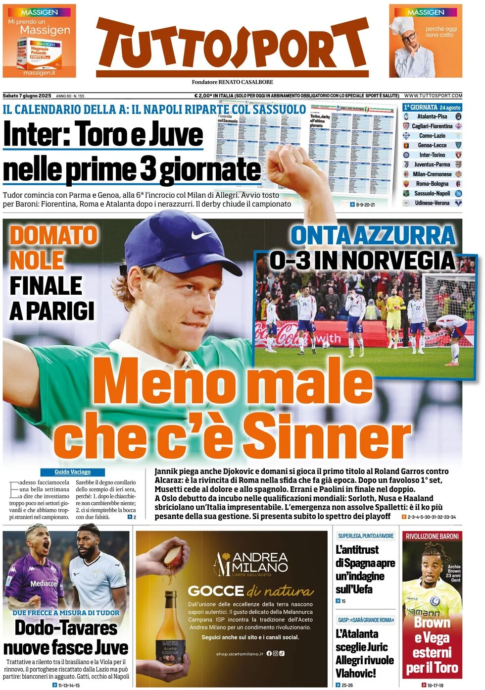 Today’s Papers: Italy disaster, Scudetto schedule, Chivu ‘ideal’ 7 Today’s Papers: Italy disaster, Scudetto schedule, Chivu ‘ideal’ 6