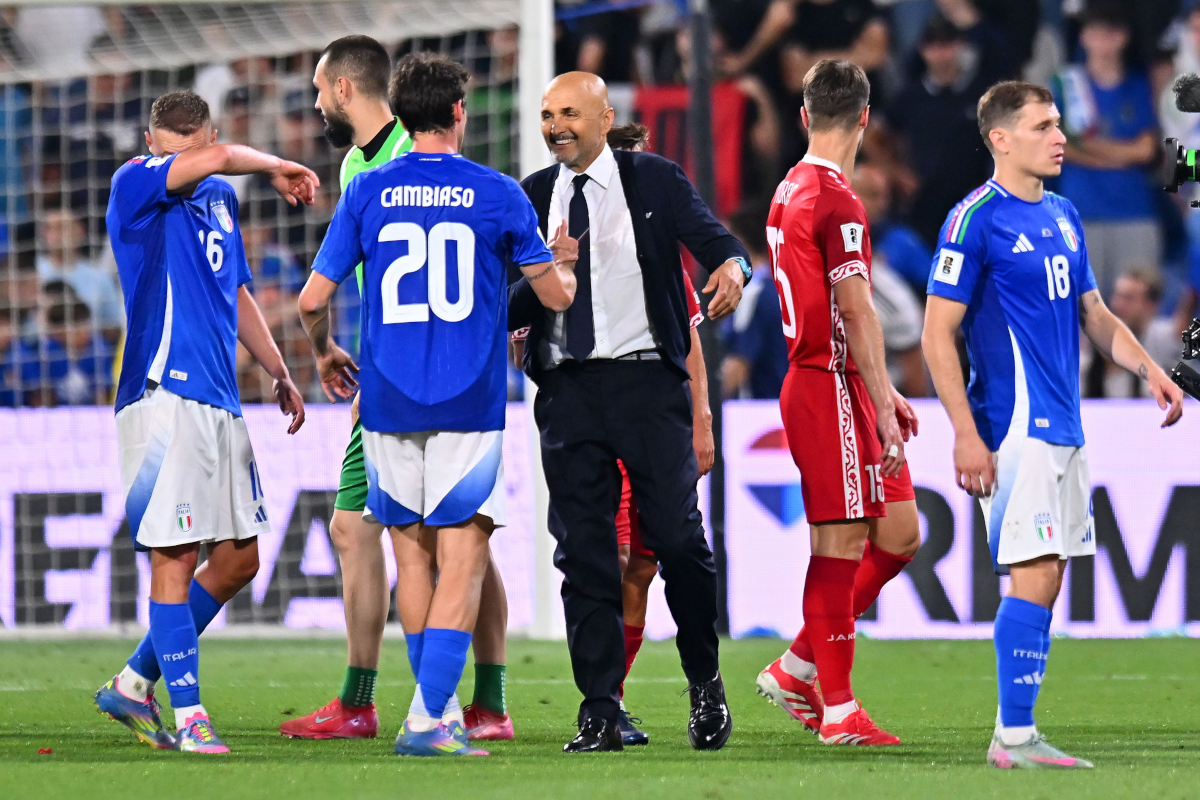 Spalletti: ‘I left the Italy squad exactly the same as I found it’ 13 REGGIO NELL'EMILIA, ITALY - JUNE 9: Luciano Spalletti head coach of Italy embraces Andrea Cambiaso of Italy during the FIFA 2026 Qualifier between Italy and Moldova at Mapei Stadium - Citta' del Tricolore on June 09, 2025 in Reggio nell'Emilia, Italy. (Photo by Alessandro Sabattini/Getty Images)