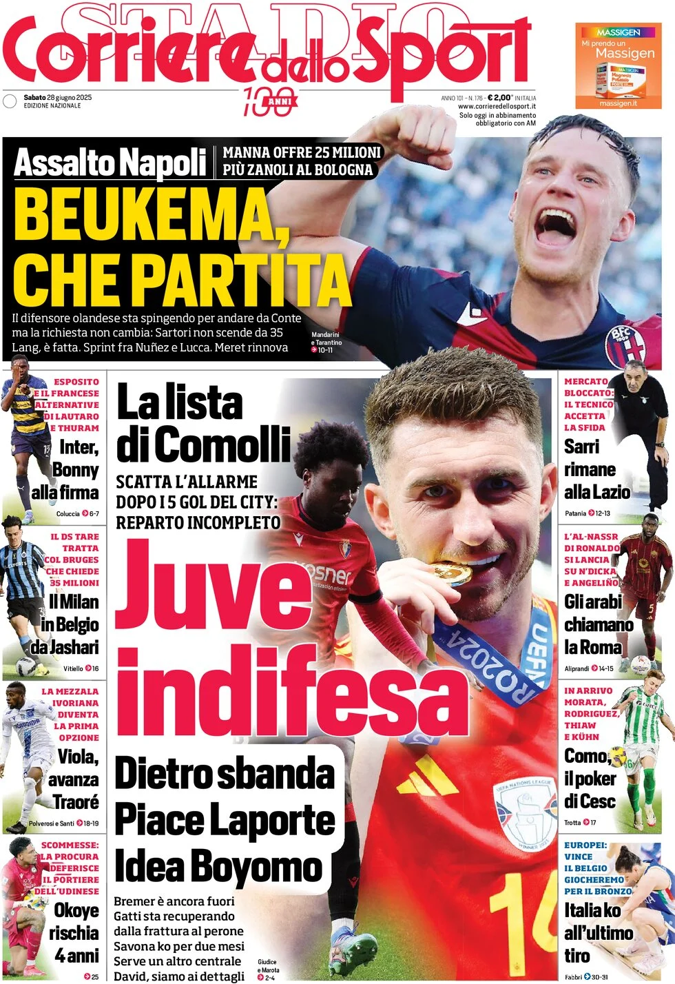 Today’s Papers – Milan sprint for Jashari, defenceless Juventus 9 Today’s Papers – Milan sprint for Jashari, defenceless Juventus 8
