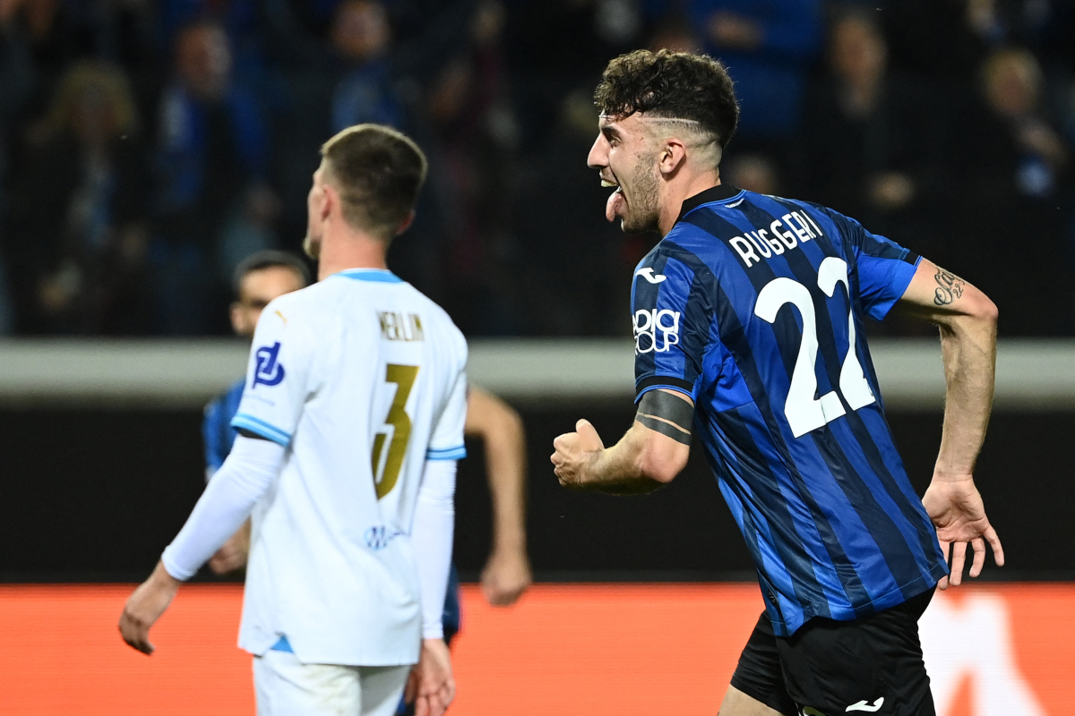 Ruggeri on verge of Atletico Madrid transfer from Atalanta 4 Atalanta's Italian defender #22 Matteo Ruggeri celebrates after scoring his team second goal during the UEFA Europa league second leg semi-final between Atalanta and Marseille at Bergamo's stadium on May 9, 2024. (Photo by Isabella BONOTTO / AFP) (Photo by ISABELLA BONOTTO/AFP via Getty Images)