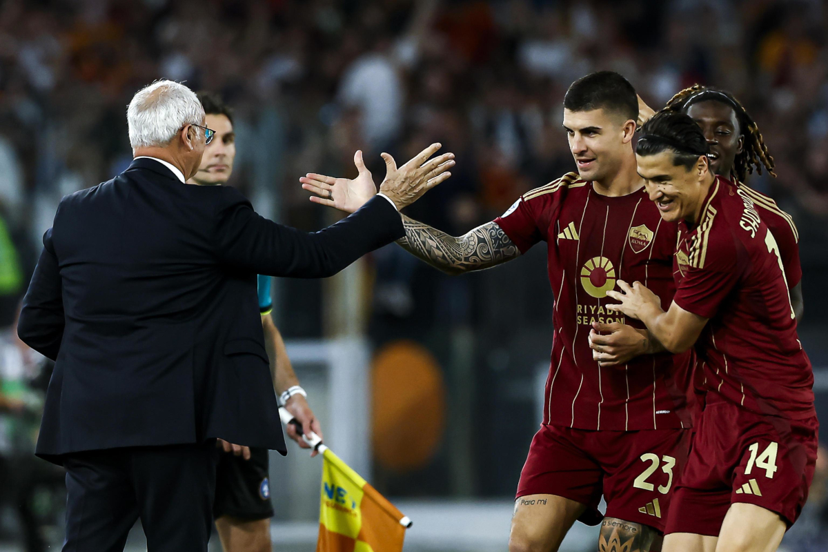 Sacchi: ‘Spalletti has his faults’, Ranieri can rebuild Italy 13 epa12114563 Romas Gianluca Mancini celebrates with his teammates and head coach Claudio Ranieri (L) after scoring the 1-0 goal during the Italian Serie A soccer match between AS Roma and AC Milan, in Rome, Italy, 18 May 2025. EPA-EFE/ANGELO CARCONI