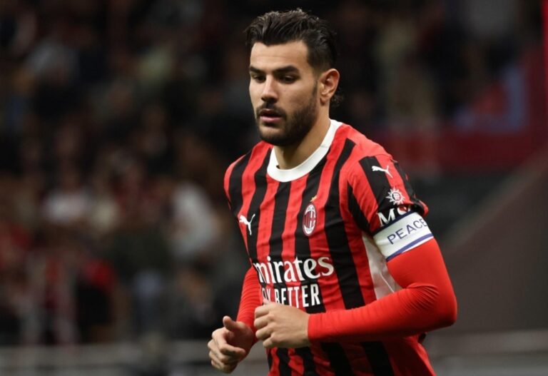 AC Milan's Theo Hernandez in action during the Italian Serie A soccer match between AC Milan and Venezia FC, in Milan, northern Italy, 14 September 2024. EPA-EFE/ROBERTO BREGANI