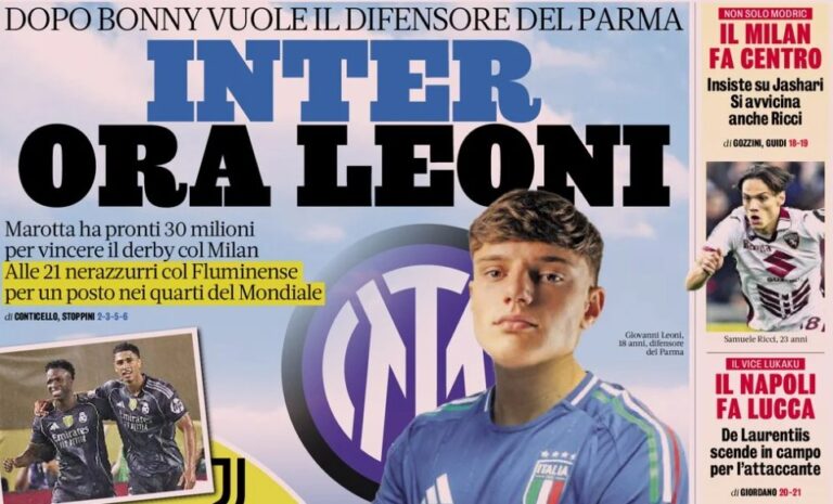 Today’s Papers – Inter want Leoni after Bonny, Real exam for Yildiz