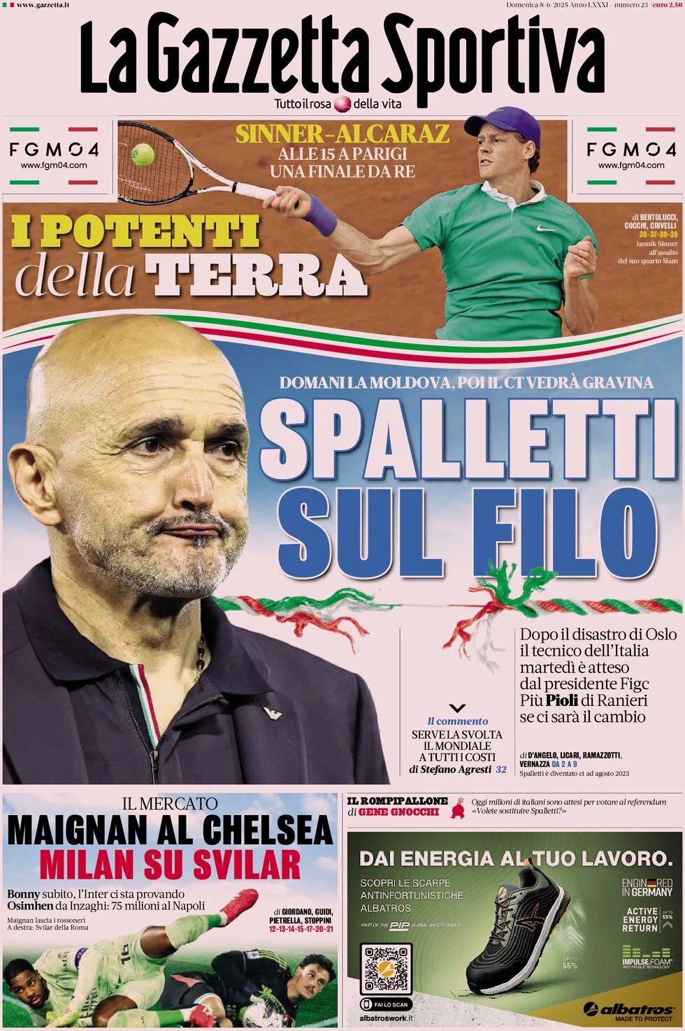 Today’s Papers – Spalletti on the brink, Italians want Ranieri 8 Today’s Papers – Spalletti on the brink, Italians want Ranieri 7