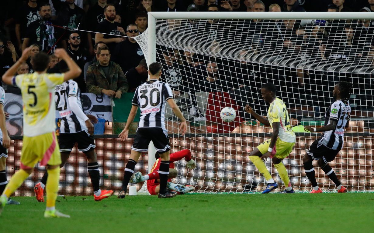 Udinese goalkeeper Okoye risks 4-year ban for sporting fraud 4 UDINE, ITALY - NOVEMBER 02: Goalkeeper Maduka Okoye of Udinese concedes an own goal during the Serie A match between Udinese and Juventus at Stadio Friuli on November 02, 2024 in Udine, Italy. (Photo by Timothy Rogers/Getty Images)