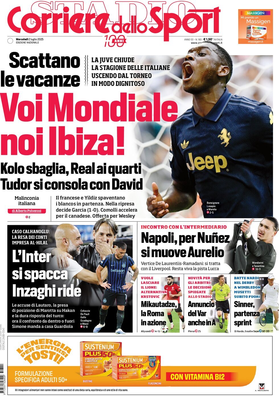 Today’s Papers – Inter stars break up, Juventus get David 6 Today’s Papers – Inter stars break up, Juventus get David 5