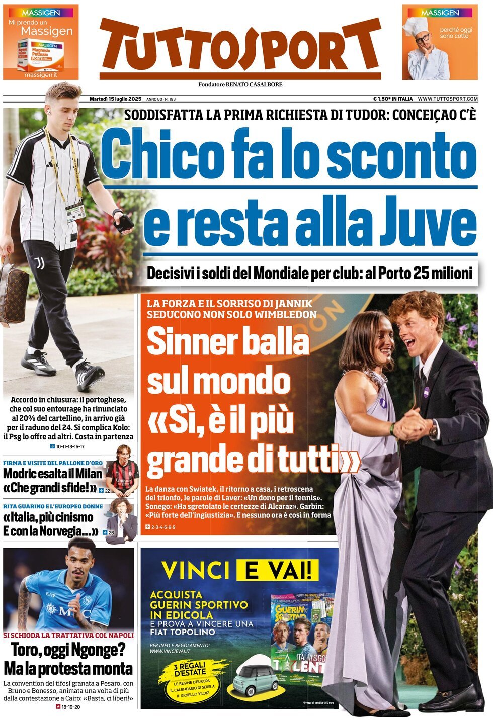 Today’s Papers – Milan welcome Modric, Conceiçao discount for Juventus 10 Today’s Papers – Milan welcome Modric, Conceiçao discount for Juventus 9