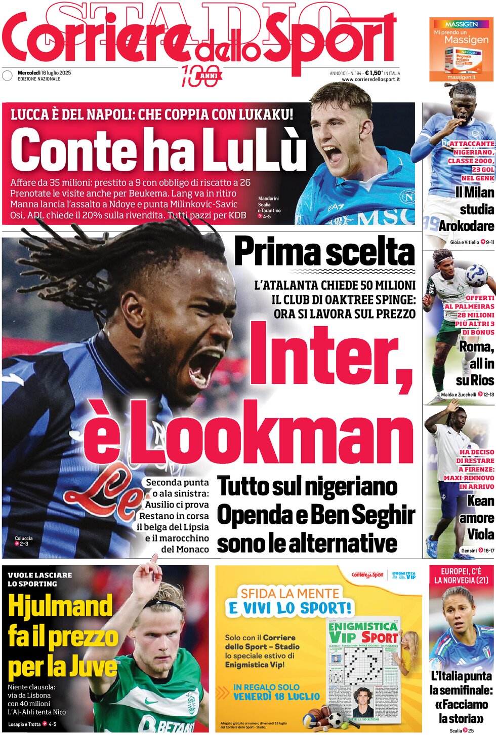 Today’s Papers – Inter want Lookman, Di Gregorio snubs Man City 6 Today’s Papers – Inter want Lookman, Di Gregorio snubs Man City 5