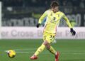 MONZA, ITALY - DECEMBER 22: Nicolo’ Savona of Juventu in action during the Serie A match between AC Monza and Juventus FC at U-Power Stadium on December 22, 2024 in Monza, Italy. (Photo by Marco Luzzani/Getty Images)