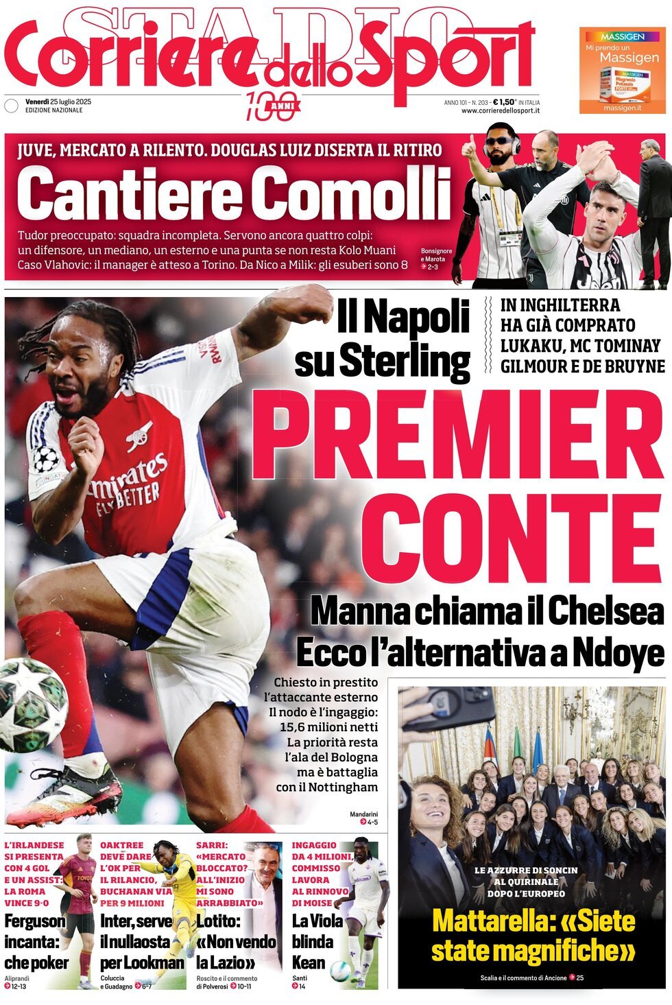 Today’s Papers: Douglas Luiz snub, Napoli’s Sterling idea 4 Today’s Papers: Douglas Luiz snub, Napoli’s Sterling idea 3