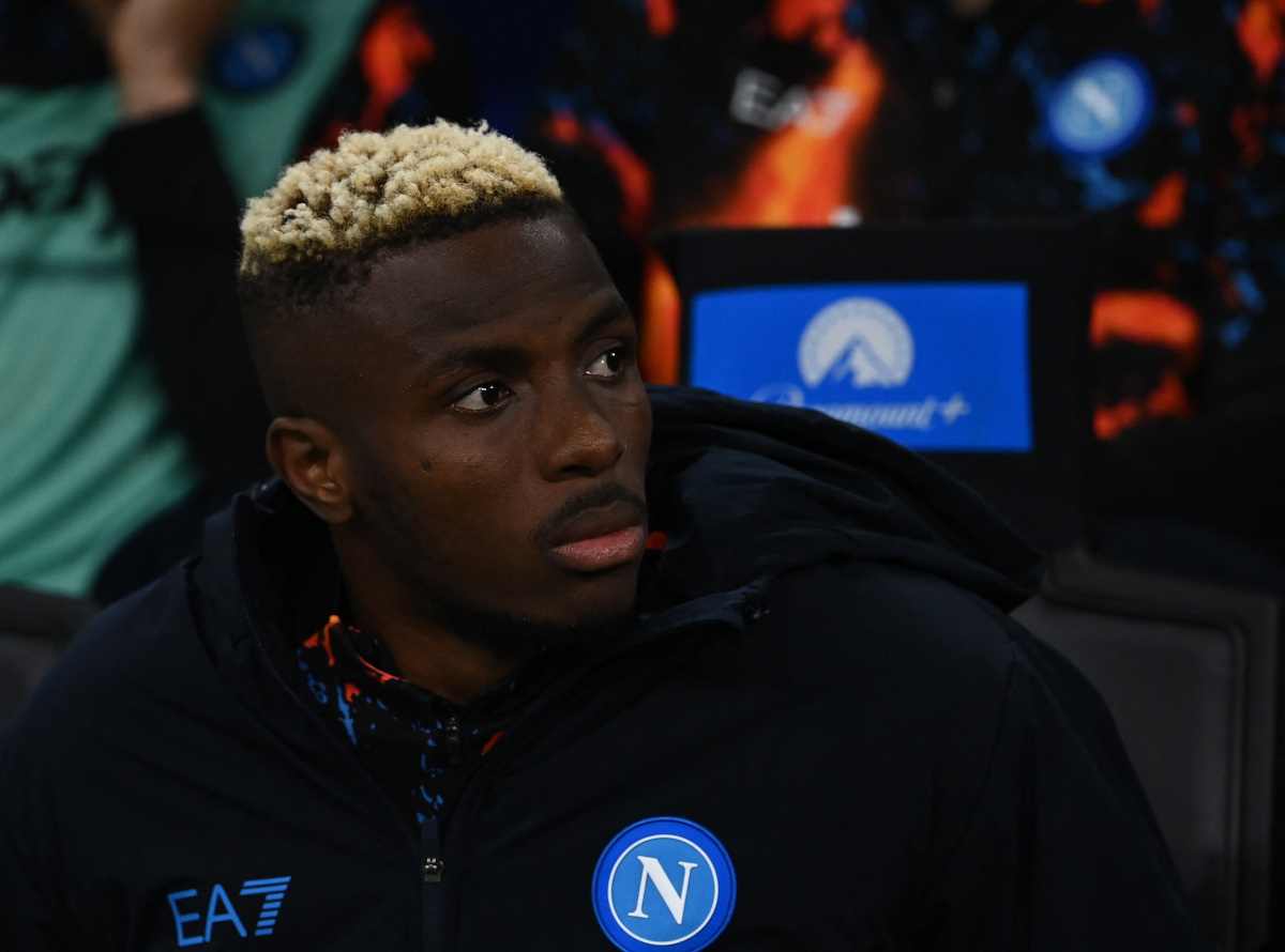 Latest huge Napoli demand for Osimhen in 75m Galatasaray talks 6 Napoli forward Victor Osimhen looks on prior to the Serie A football match between Inter Milan and Napoli at San Siro stadium in Milan, on March 17, 2024. (Photo by Isabella BONOTTO / AFP) (Photo by ISABELLA BONOTTO/AFP via Getty Images)