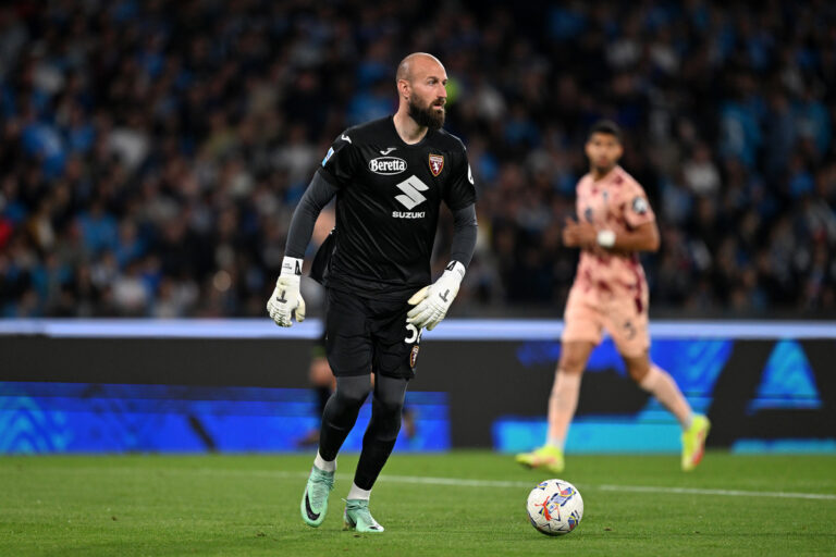 NAPLES, ITALY - APRIL 27: Vanja Milinkovic-Savic of Torino during the Serie A match between Napoli and Torino at Stadio Diego Armando Maradona on April 27, 2025 in Naples, Italy. (Photo by Francesco Pecoraro/Getty Images)