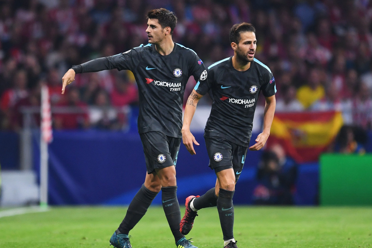 Morata set to join Como once Osimhen completes Galatasaray move 7 MADRID, SPAIN - SEPTEMBER 27: Alvaro Morata of Chelsea celebrates with Cesc Fabregas of Chelsea after he scores his sides first goal during the UEFA Champions League group C match between Atletico Madrid and Chelsea FC at Estadio Wanda Metropolitano on September 27, 2017 in Madrid, Spain. (Photo by David Ramos/Getty Images)