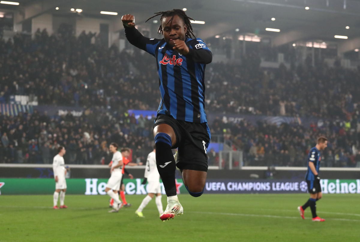 All 189 Serie A players away on international duty 14 BERGAMO, ITALY - JANUARY 21: Ademola Lookman of Atalanta celebrates scoring his team's fourth goal during the UEFA Champions League 2024/25 League Phase MD7 match between Atalanta BC and SK Sturm Graz at Stadio di Bergamo on January 21, 2025 in Bergamo, Italy. (Photo by Marco Luzzani/Getty Images) (Inter links)
