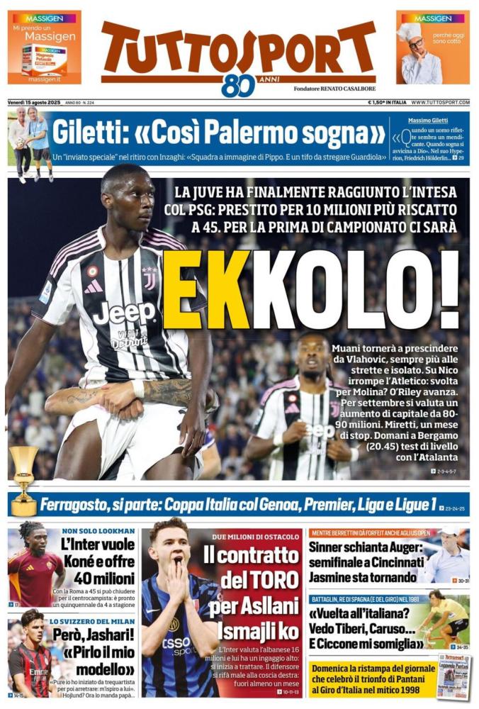 Today’s Papers: Roma eye Premier League duo, Kolo Muani-Juventus latest 7