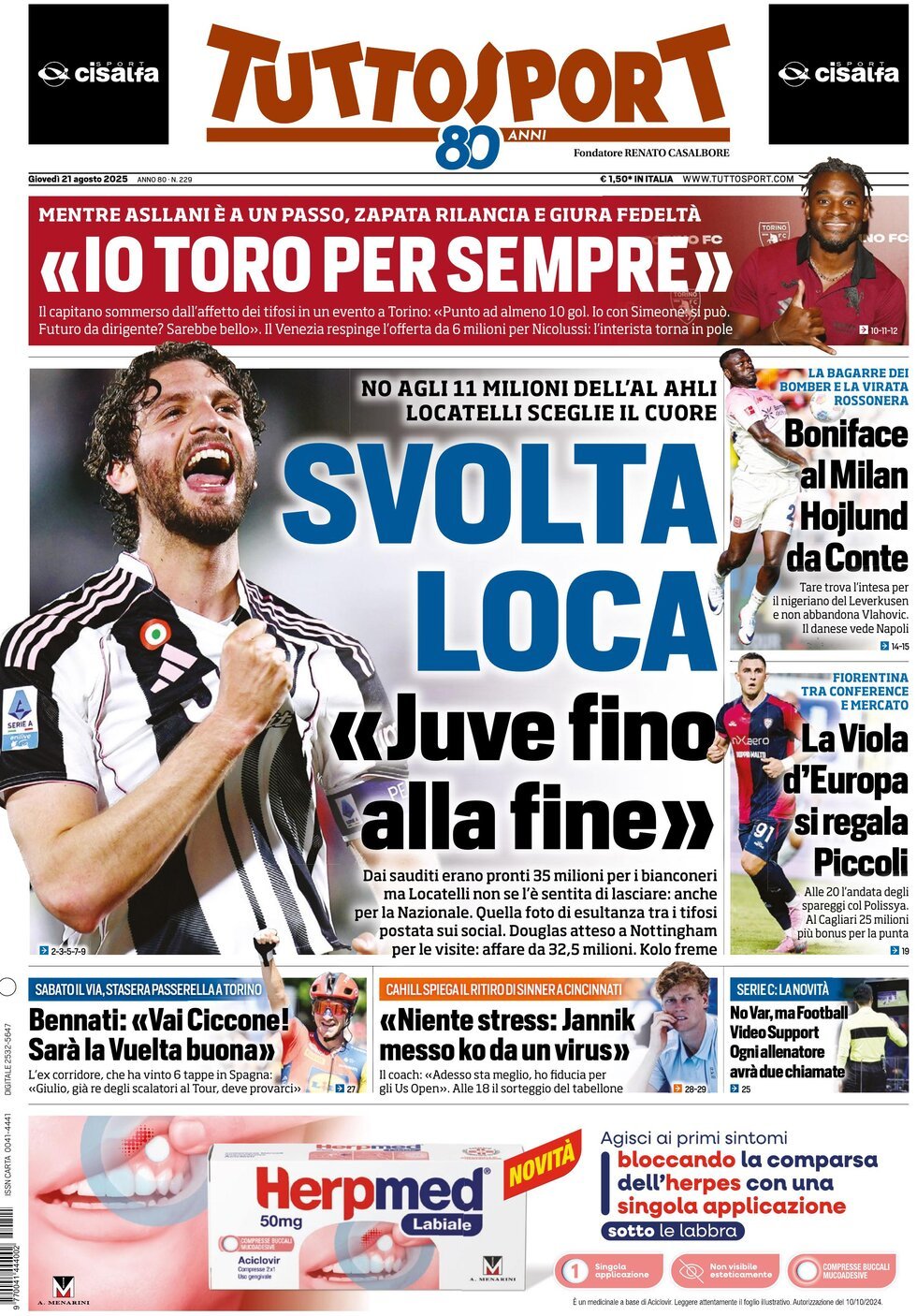 Today’s Papers – Milan surprise, Juventus’ way for Zhegrova 10 Today’s Papers – Milan surprise, Juventus’ way for Zhegrova 9