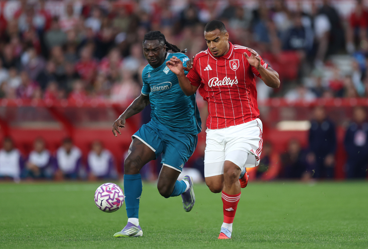 Serie A Preview: Favourites and underdogs in the Coppa Campioni race 7 NOTTINGHAM, ENGLAND - AUGUST 05: Moise Kean of Fiorentina battles for possession with Murillo of Nottingham Forest during the pre-season friendly match between Nottingham Forest and ACF Fiorentina at City Ground on August 05, 2025 in Nottingham, England. (Photo by Carl Recine/Getty Images)