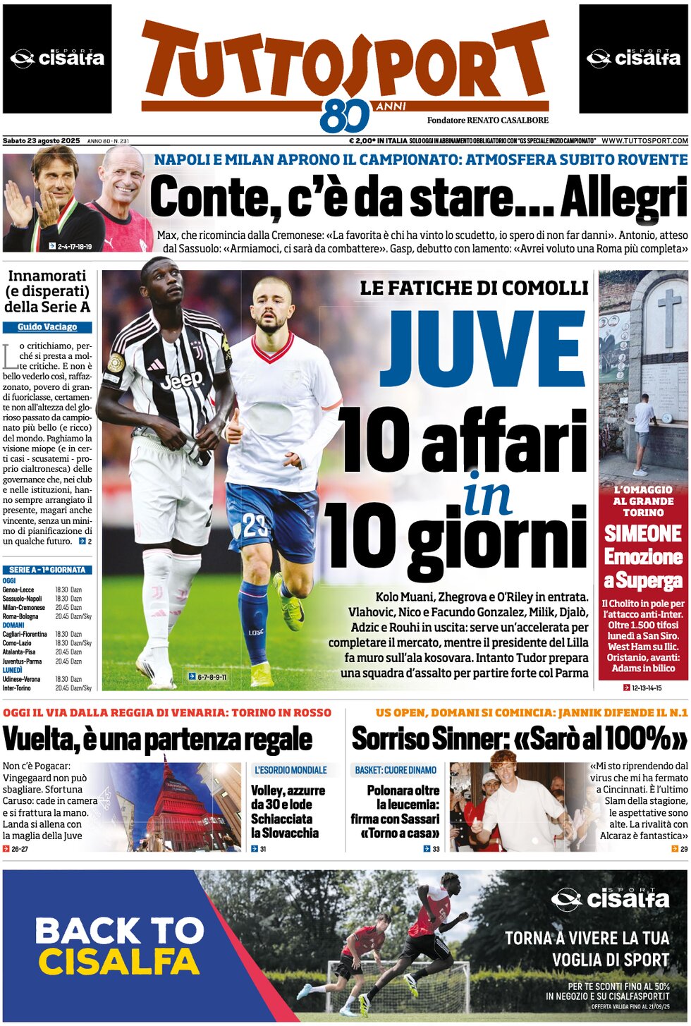 Today’s Papers – Serie A è tornato! 10 Today’s Papers – Serie A è tornato! 9