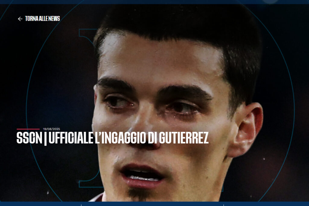 Napoli announce the signing of Miguel Gutierrez