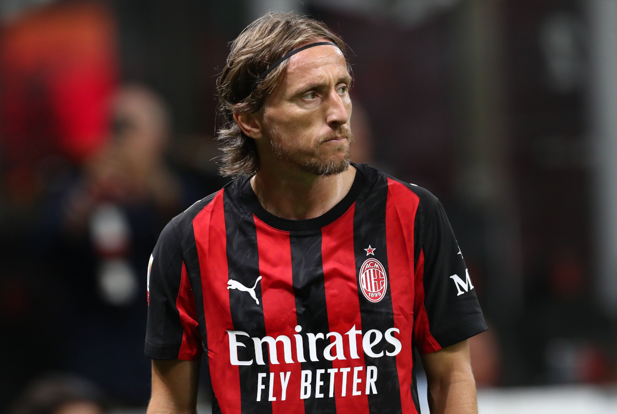 Coppa Italia Round 2 official fixtures including AC Milan vs. Lecce 6 MILAN, ITALY - AUGUST 17: Luka Modric of AC Milan looks on during the Coppa Italia match between AC Milan and SSC Bari at Stadio San Siro on August 17, 2025 in Milan, Italy. (Photo by Marco Luzzani/Getty Images)