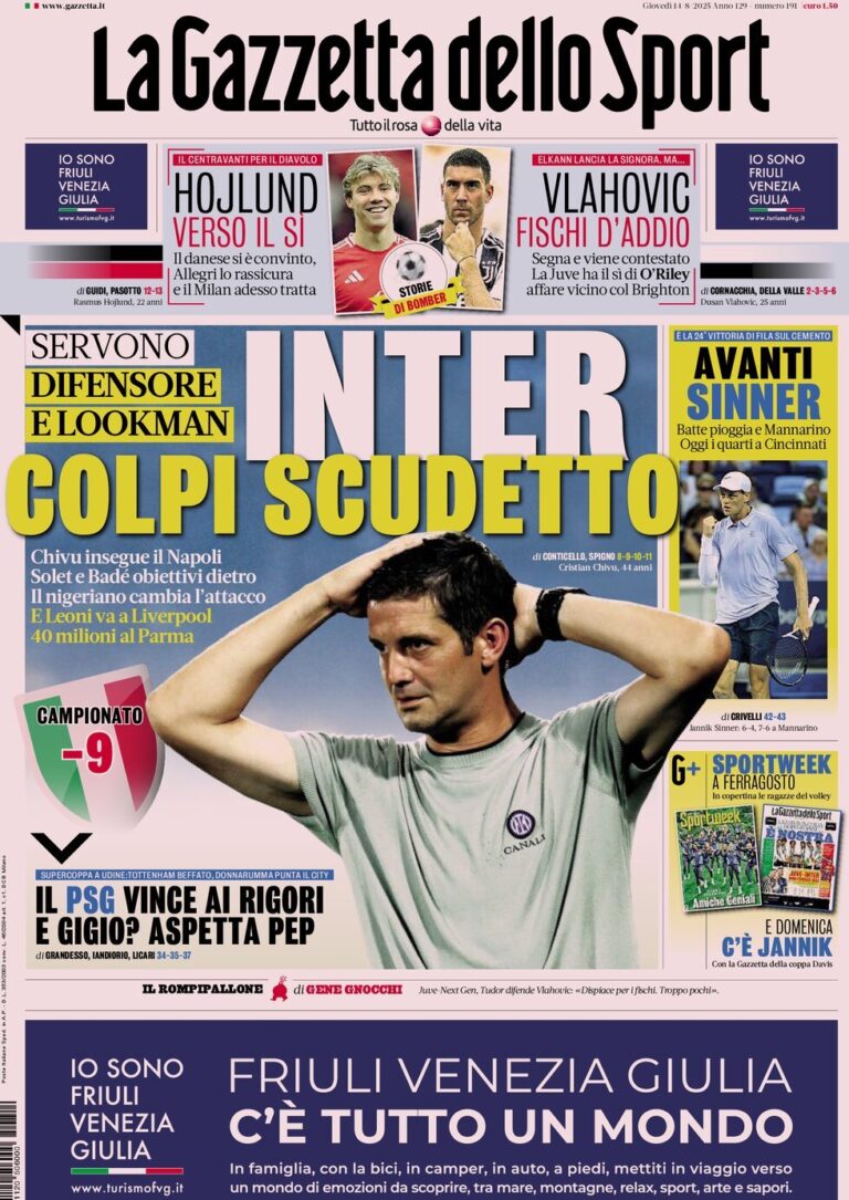 Today’s Papers: Juventus boo Vlahovic, Roma call Bailey