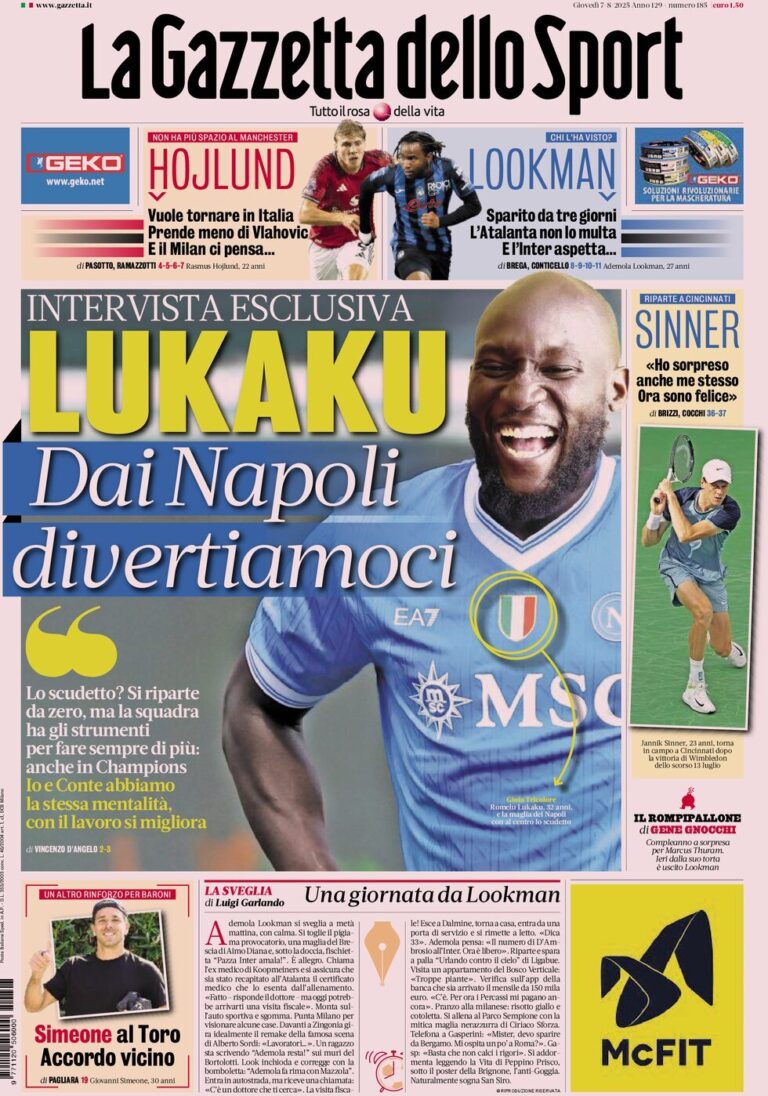 Today’s Papers: Milan and Hojlund, Douglas frees Hjulmand