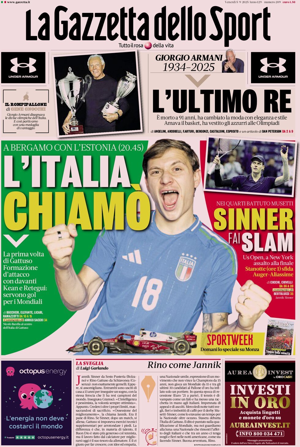 Today’s Papers – Gattuso’s Italy debut, World Cup target 8 Today’s Papers – Gattuso’s Italy debut, World Cup target 7