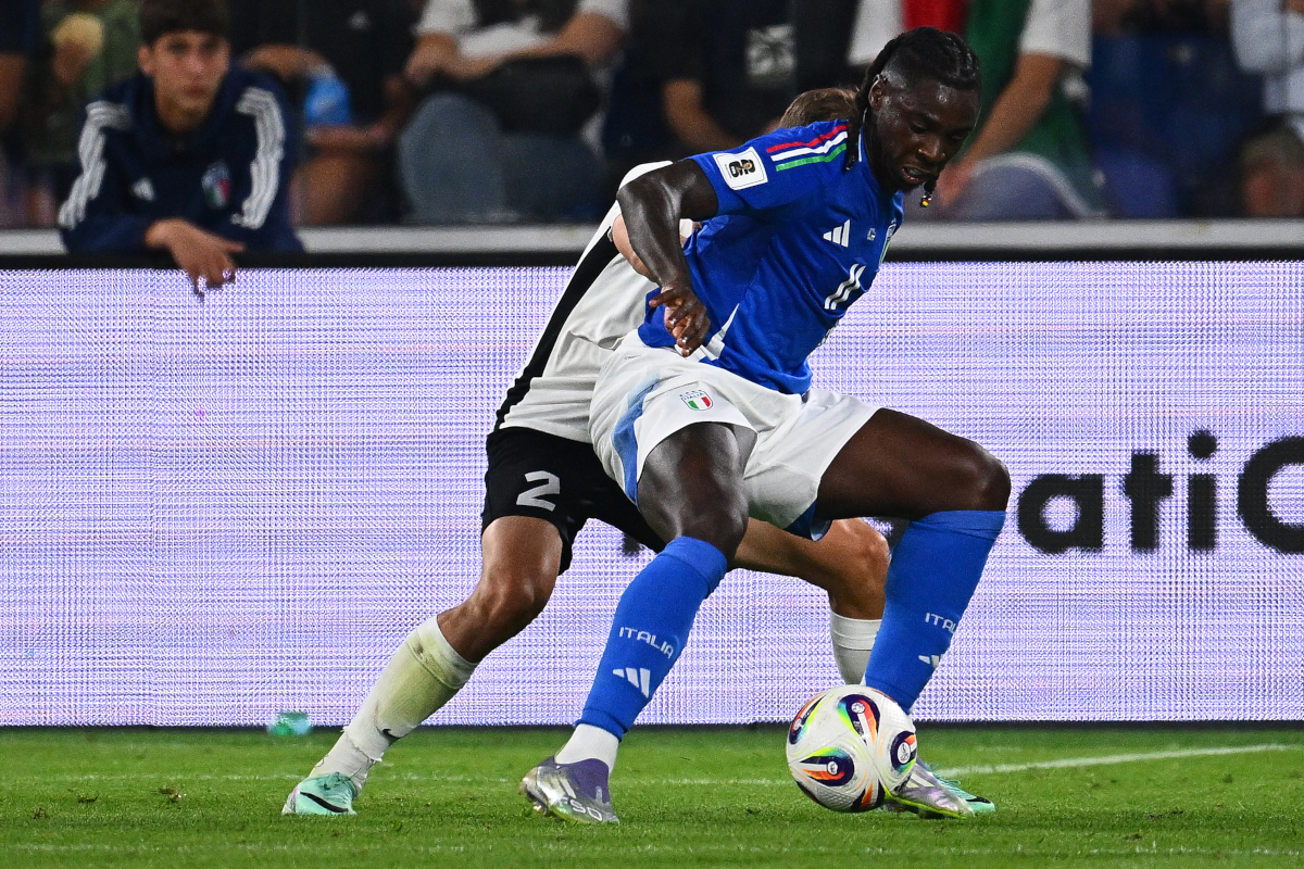 Kean ‘enjoying’ new Italy approach with Retegui partnership 7 BERGAMO, ITALY - SEPTEMBER 05: Moise Kean of Italy in action during the FIFA World Cup 2026 qualifier match between Italy and Estonia at Stadio di Bergamo on September 05, 2025 in Bergamo, Italy. (Photo by Mattia Ozbot/Getty Images)