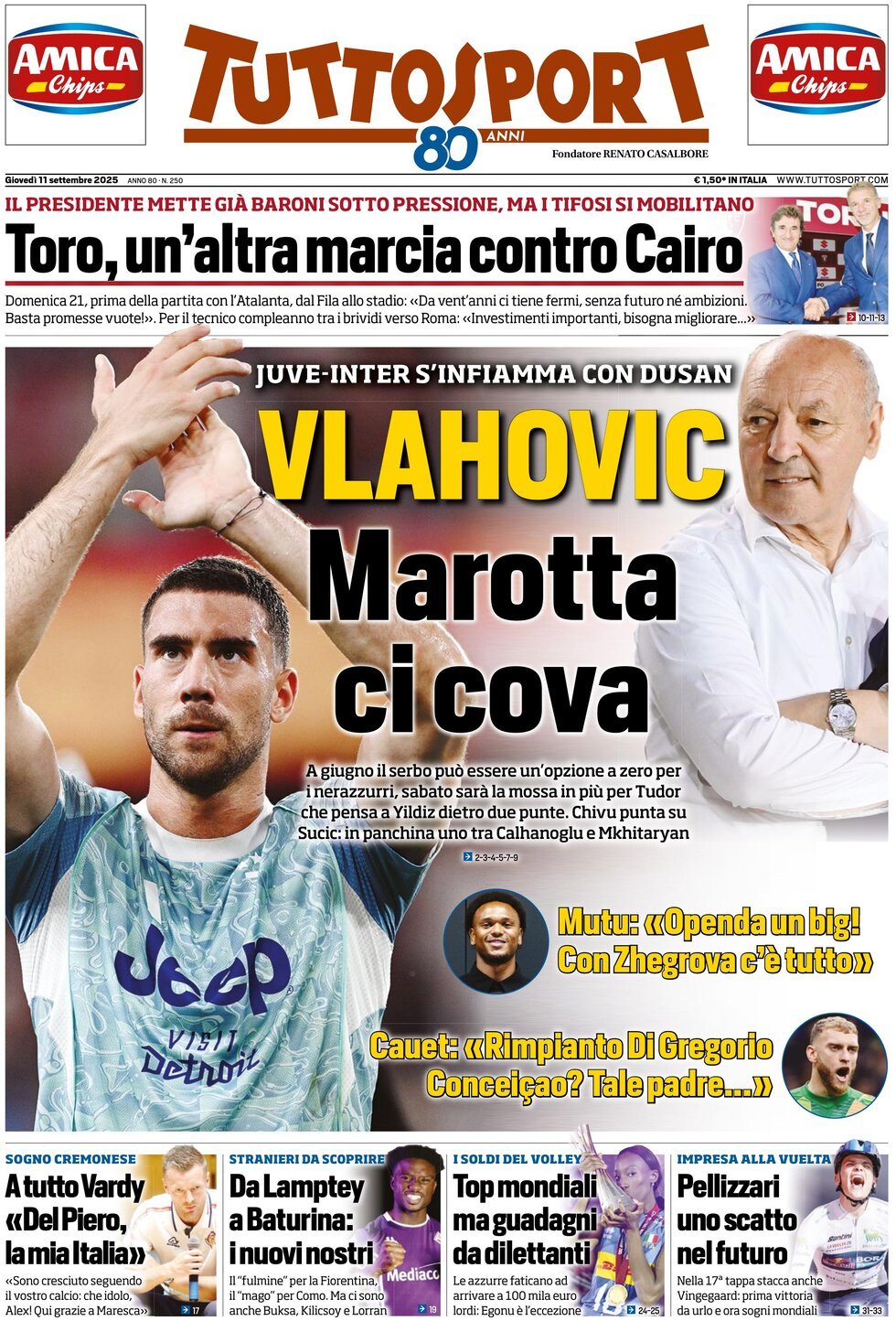 Today’s Papers – Inter still want Koné, Vardy’s dream 6