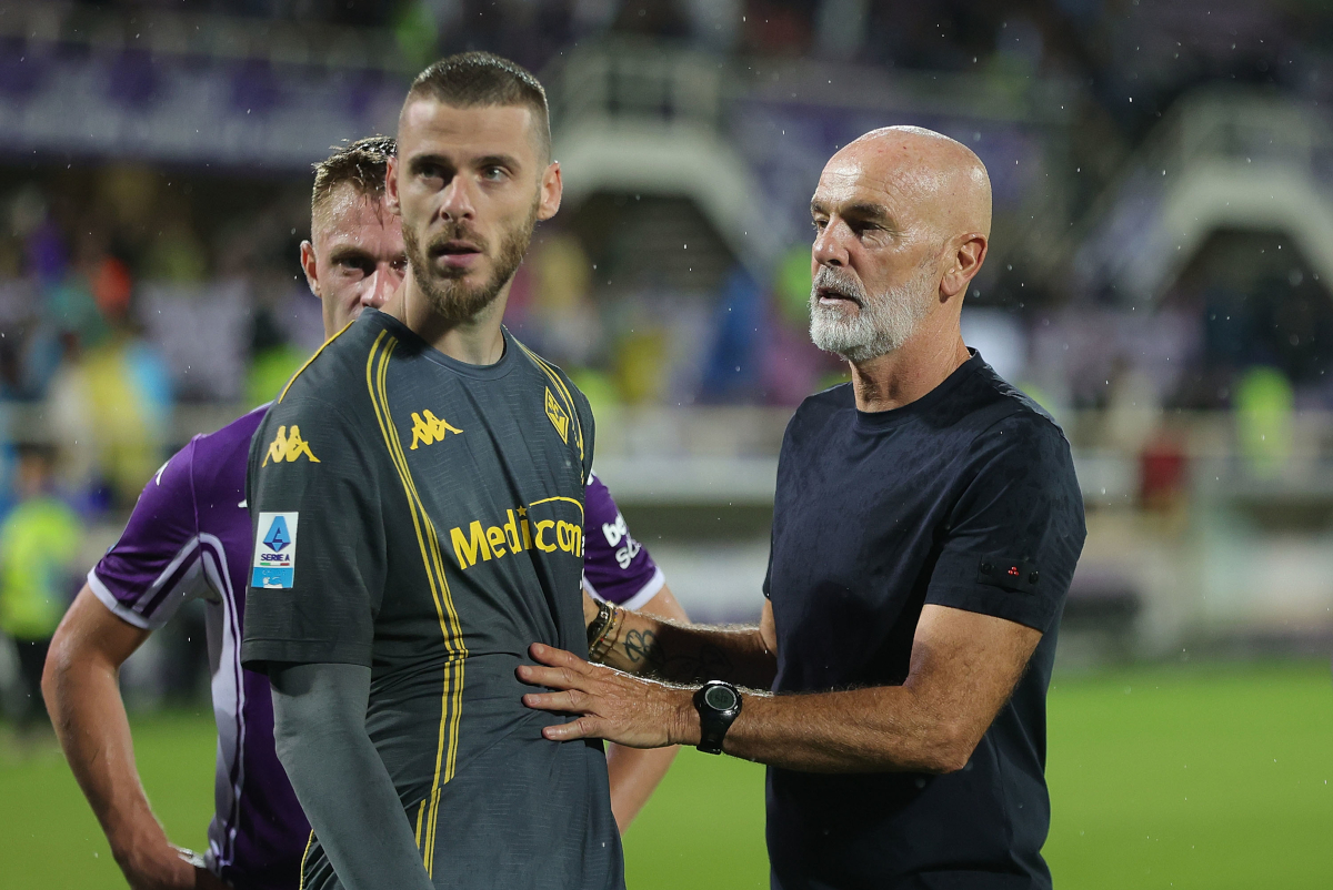 Pioli: ‘Fiorentina made to pay for mistakes by Napoli’ 7 FLORENCE, ITALY - SEPTEMBER 13: David de Gea of ACF Fiorentina and Head coach Stefano Pioli manager of ACF Fiorentina shows his dejection during the Serie A match between ACF Fiorentina and SSC Napoli at Artemio Franchi on September 13, 2025 in Florence, Italy. (Photo by Gabriele Maltinti/Getty Images)
